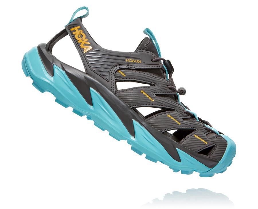 Hoka One One Sandalet Kadın Koyu Gri - Hopara - MA8561473